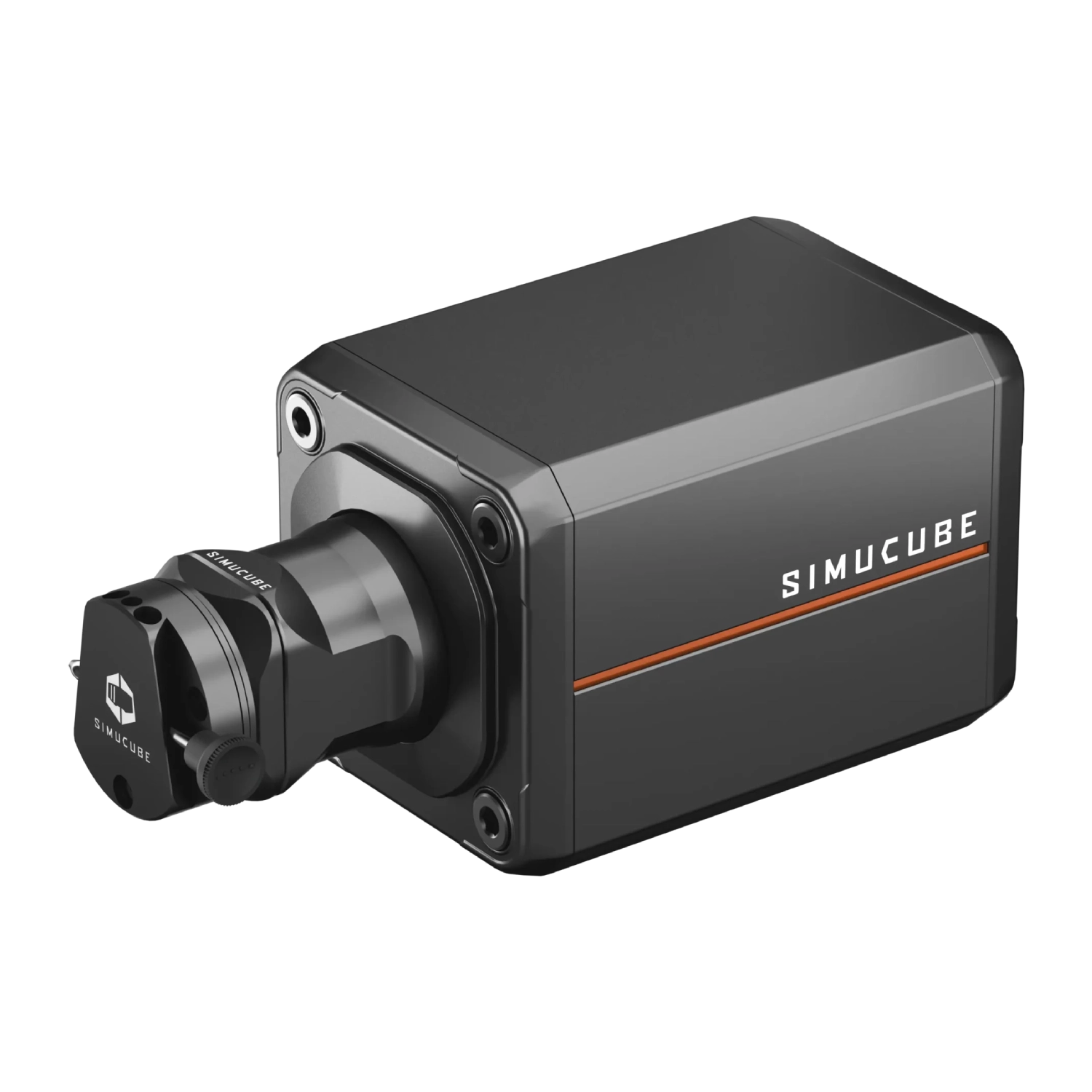 Simucube 2 Quick Release zamontowany na bazie Simucube 3 i zabezpieczony trzpieniem